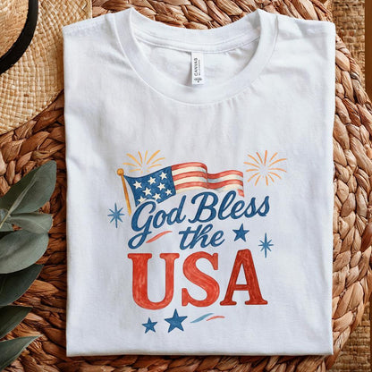 God Bless the USA PNG, 4th of July PNG - 300 DPI Design for T-Shirt