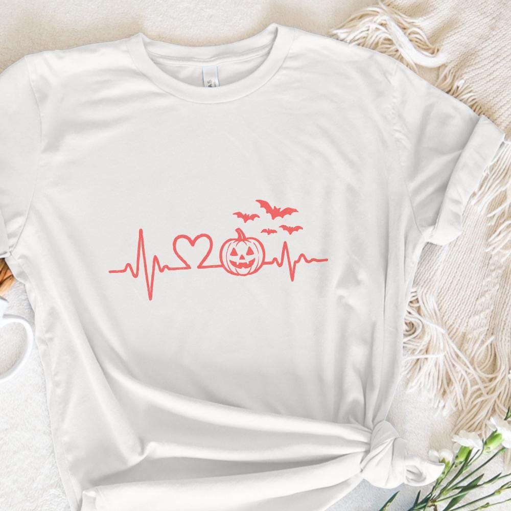 Halloween png, Heartbeat png - 300 DPI Design for T-Shirt