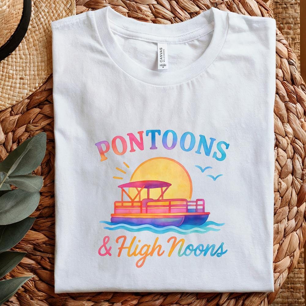 Pontoons and High Noons PNG, Pontoon png - 300 DPI Design for T-Shirt