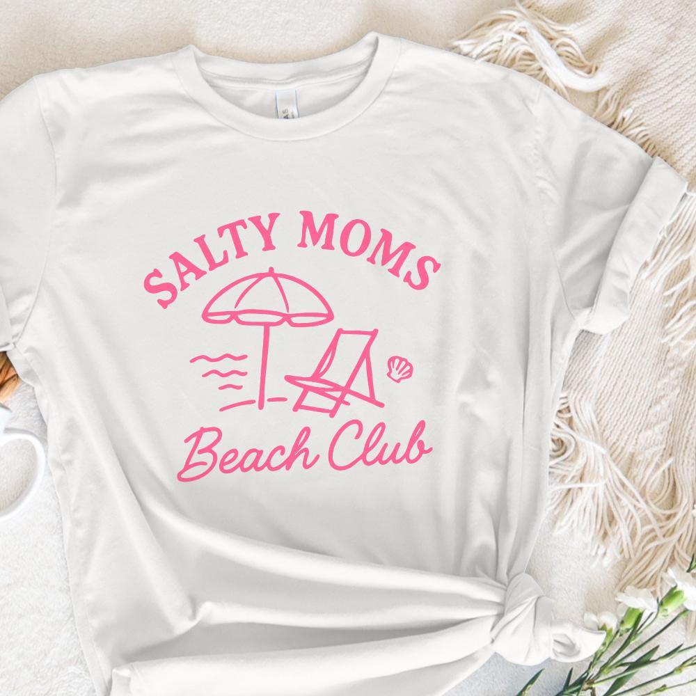Salty Moms Beach Club Shirt, Beach PNG - 300 DPI Design for T-Shirt