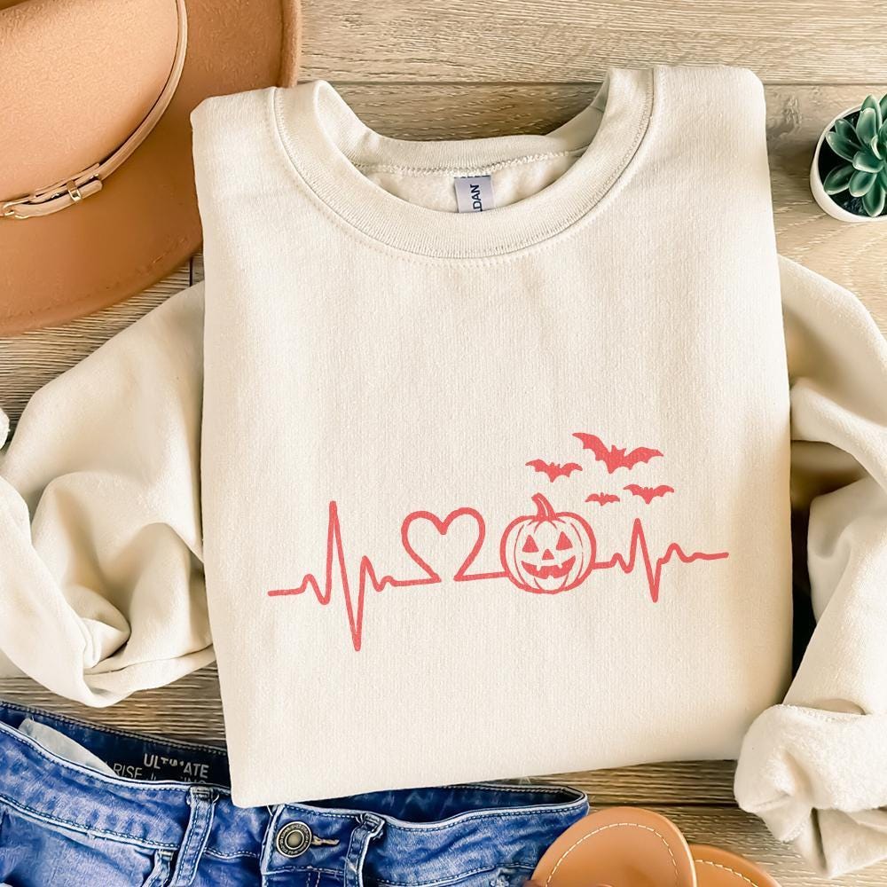 Halloween png, Heartbeat png - 300 DPI Design for T-Shirt