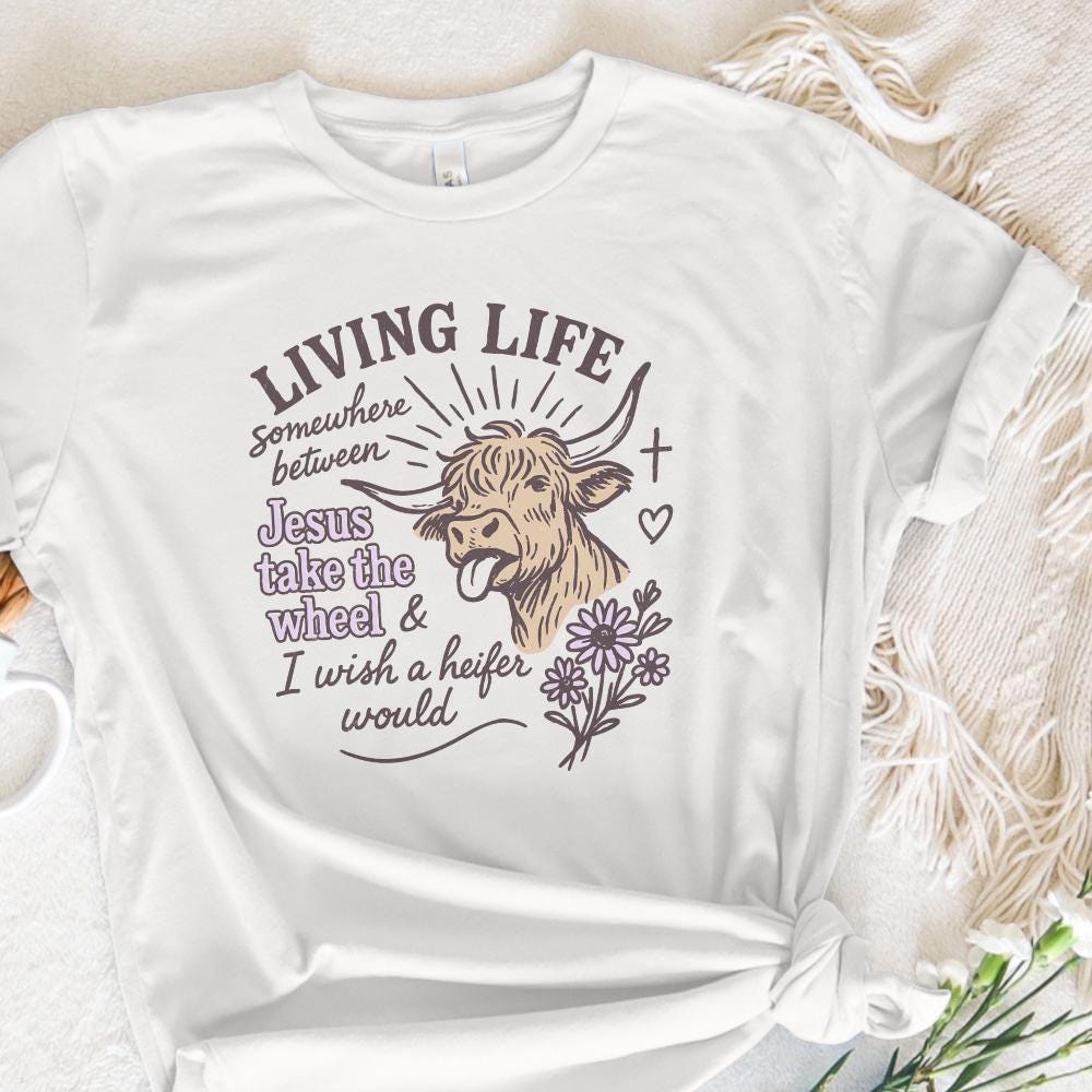 Heifer Cow PNG, Sublimation Design - 300 DPI Design for T-Shirt