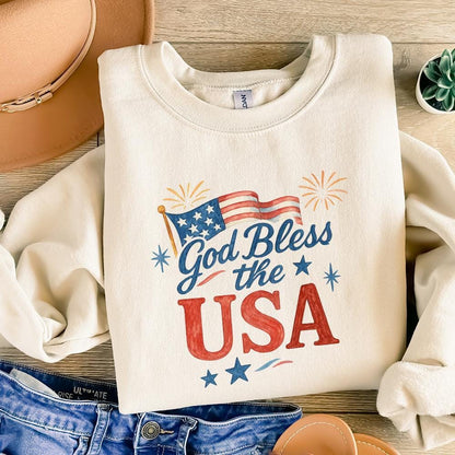 God Bless the USA PNG, 4th of July PNG - 300 DPI Design for T-Shirt