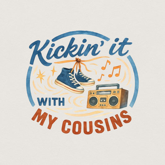 Cousin png, Kickin it png - 300 DPI Design for T-Shirt