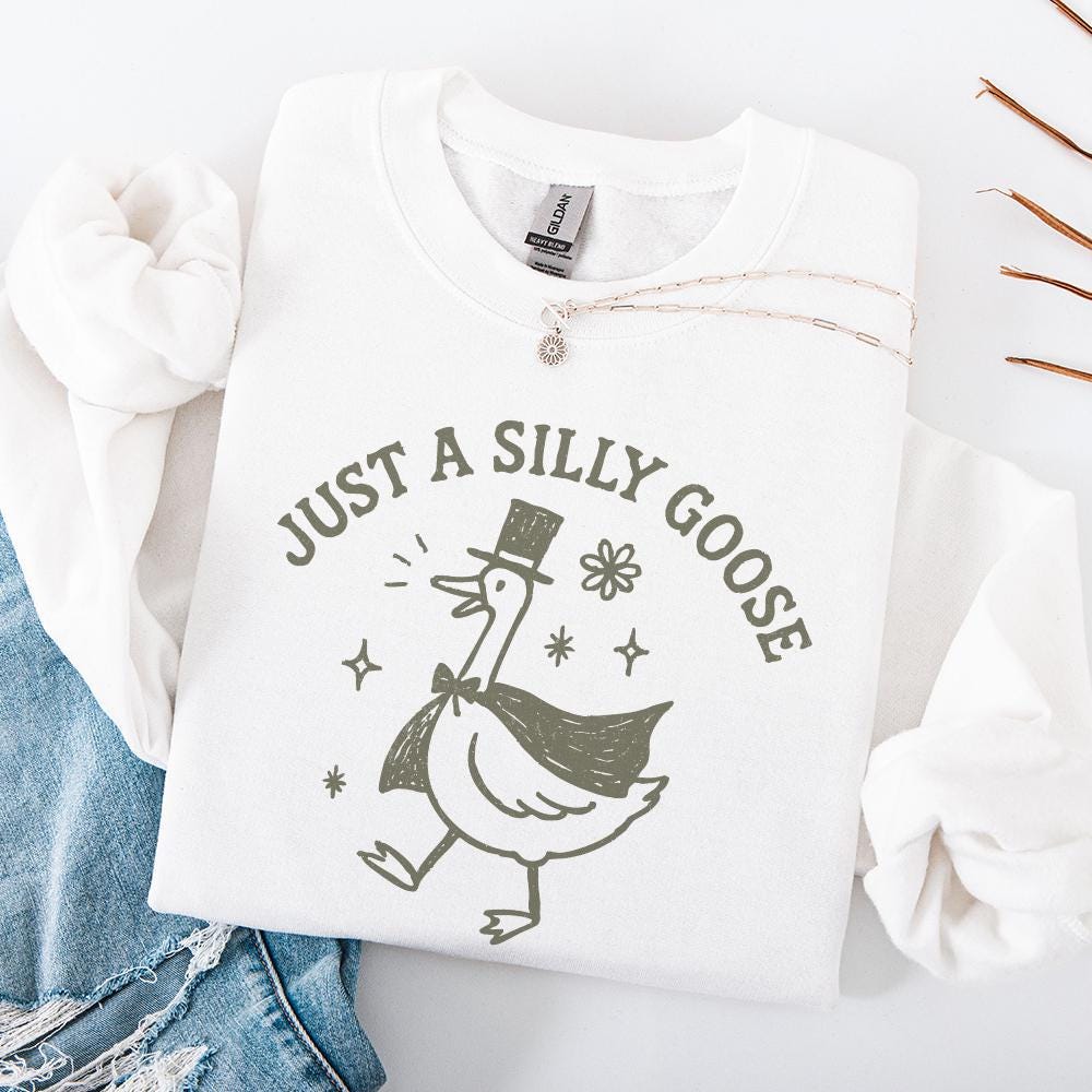 Just A Silly Goose PNG, Funny Goose Shirt - 300 DPI Design for T-Shirt