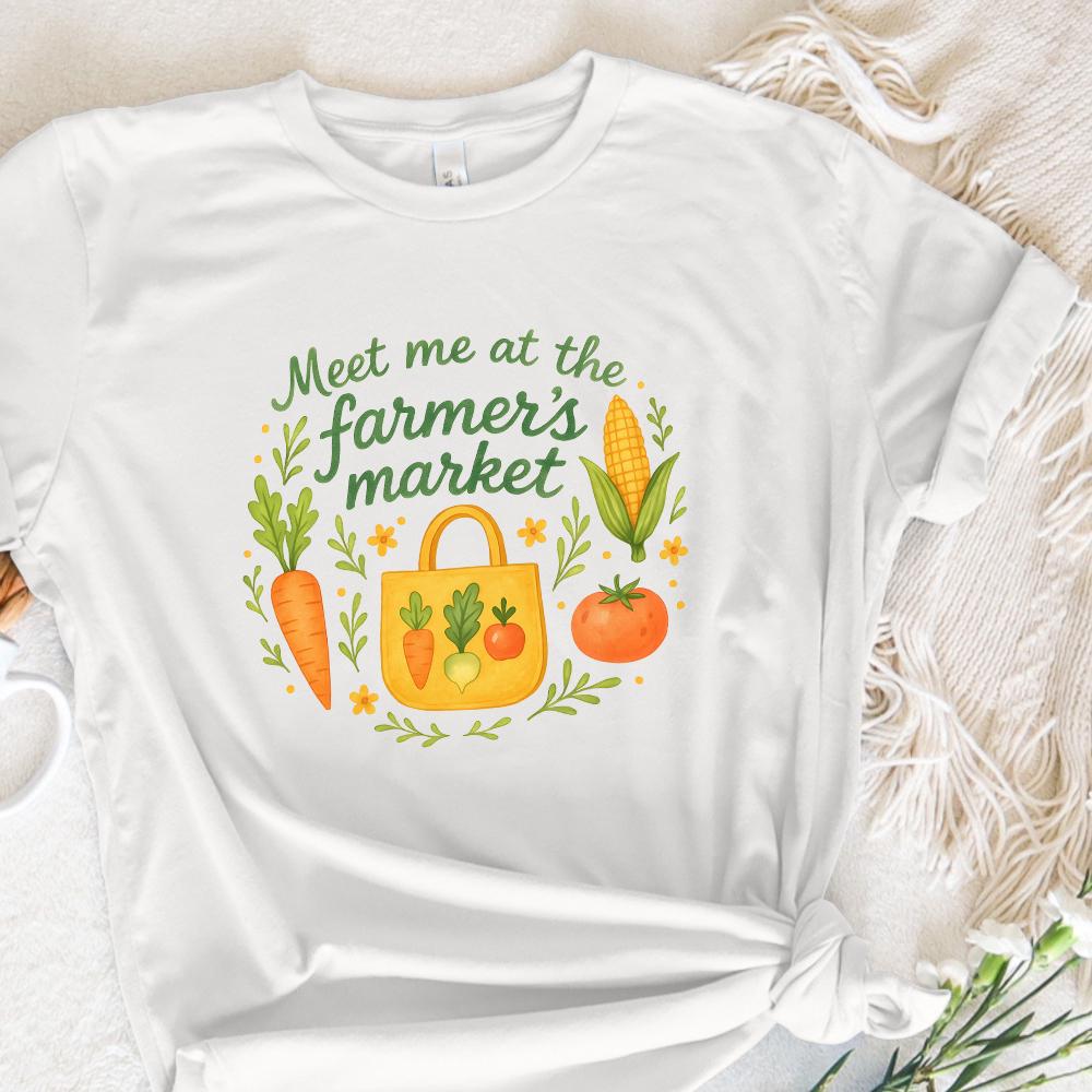 Meet Me At The Farmer's Market PNG, Watercolor Farmers Market Clipart -