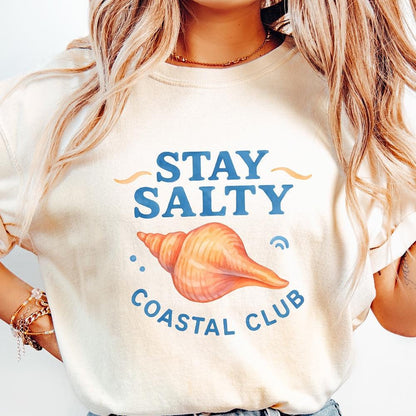 Stay Salty PNG, Coastal Beach Sublimation - 300 DPI Design for T-Shirt