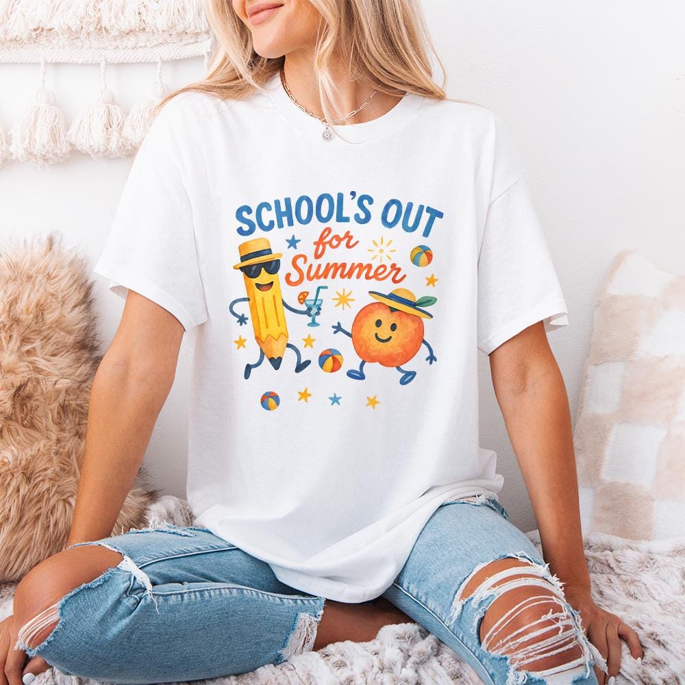 School's Out For Summer png, Digital Art Download - 300 DPI Design for