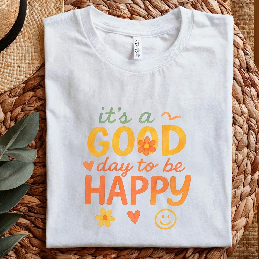 It’s a Good Day to Be Happy PNG, Inspirational Mental Health Boho PNG -