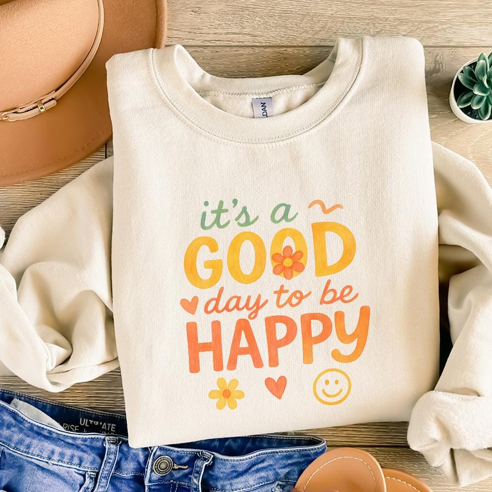It’s a Good Day to Be Happy PNG, Inspirational Mental Health Boho PNG -