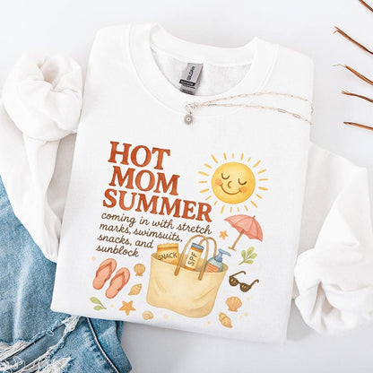 Hot Mom Summer PNG, Self Love Funny Mom Shirt - 300 DPI Design for T-Shirt