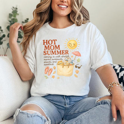 Hot Mom Summer PNG, Self Love Funny Mom Shirt - 300 DPI Design for T-Shirt
