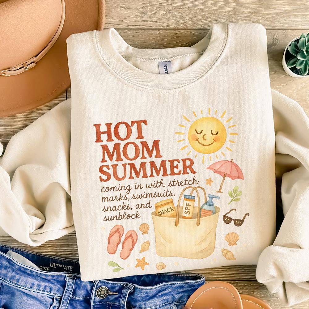 Hot Mom Summer PNG, Self Love Funny Mom Shirt - 300 DPI Design for T-Shirt