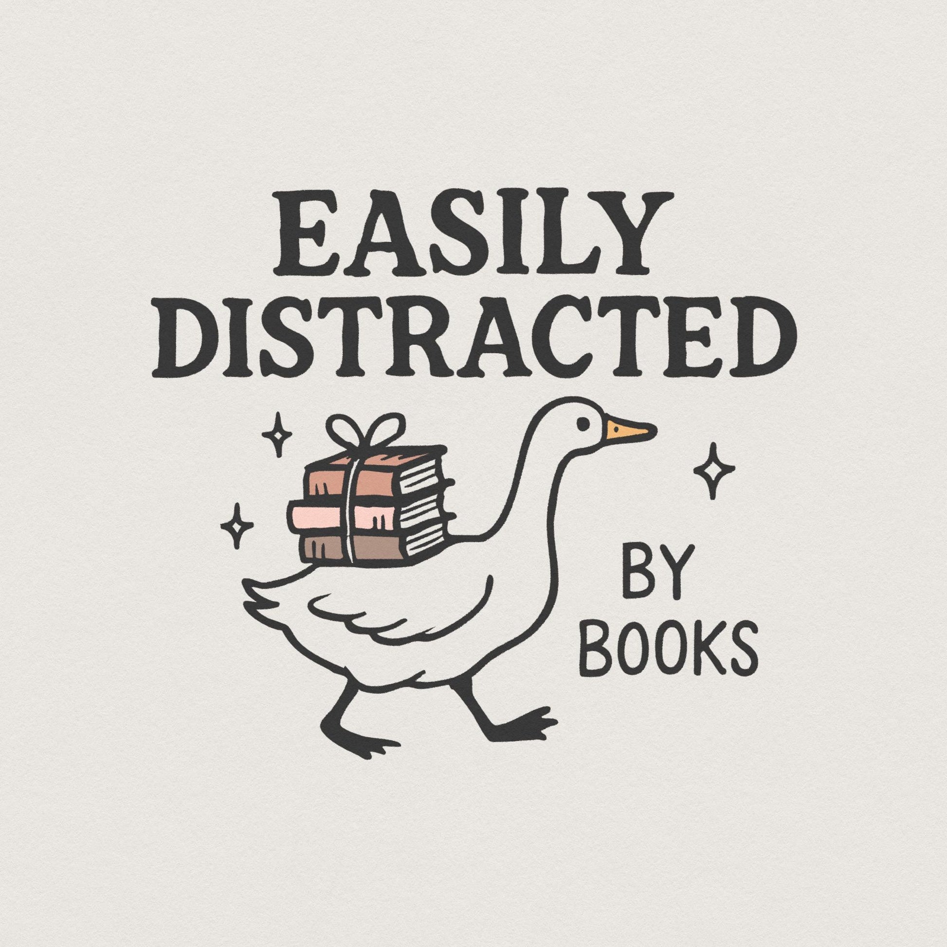 Easily Distracted By Books PNG, Bookish Design - 300 DPI Design for T-Shirt