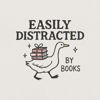 Easily Distracted By Books PNG, Bookish Design - 300 DPI Design for T-Shirt