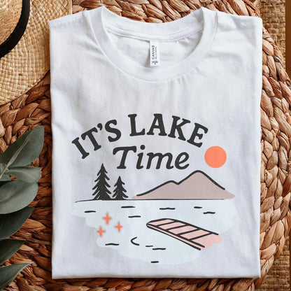 Glitter It's Lake Time Coquette PNG, Summer Vibes - 300 DPI Design for