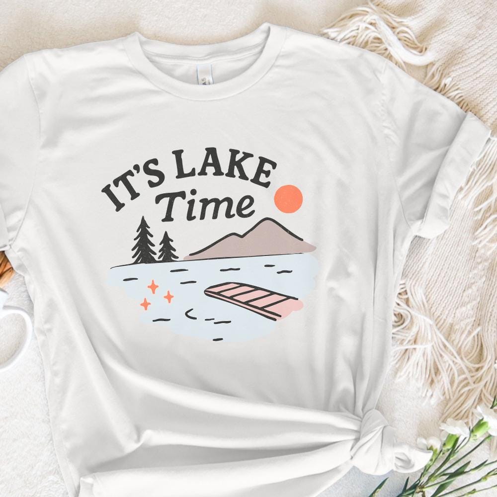 Glitter It's Lake Time Coquette PNG, Summer Vibes - 300 DPI Design for