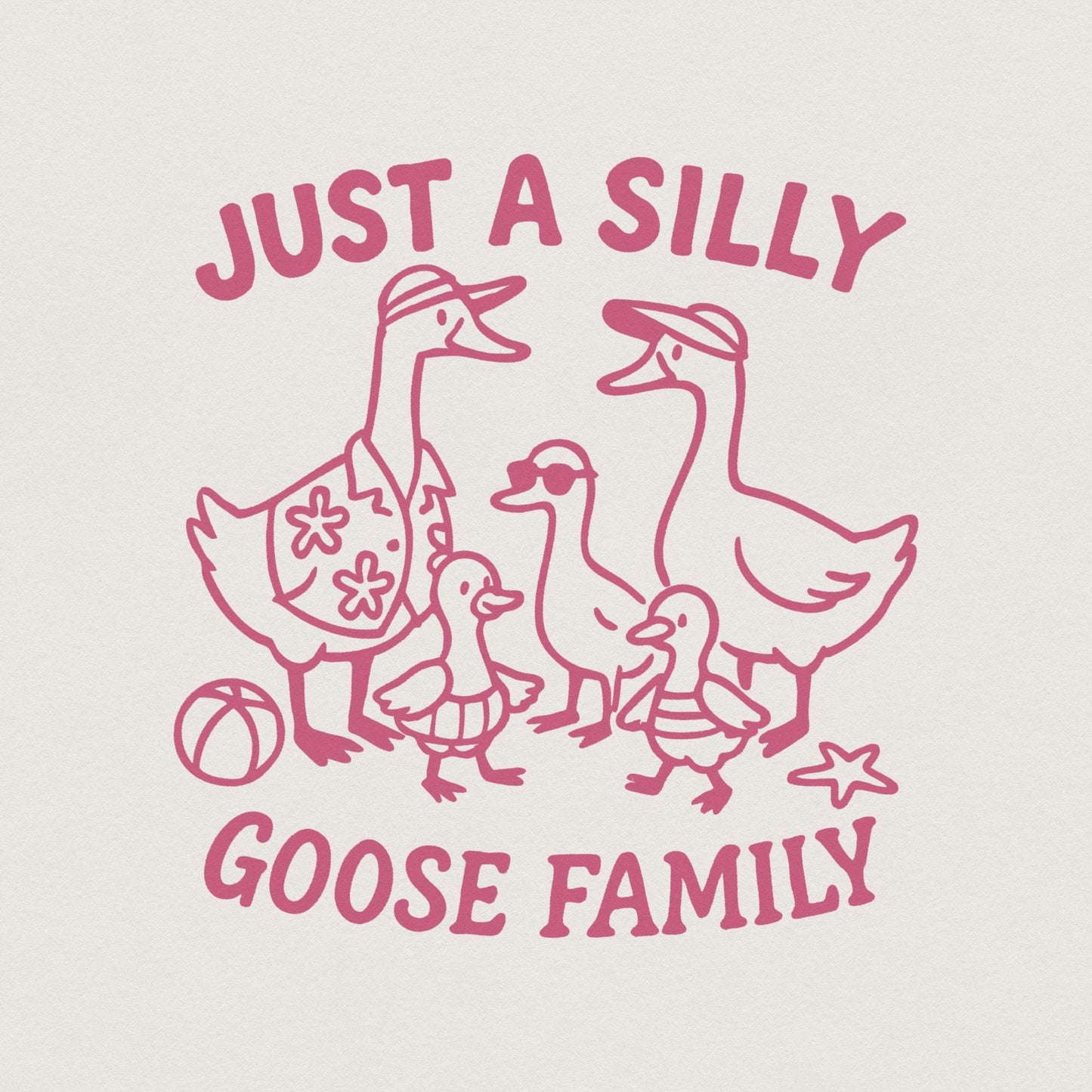 Just A Silly Goose Family PNG, Funny Goose Family Shirt - 300 DPI Design