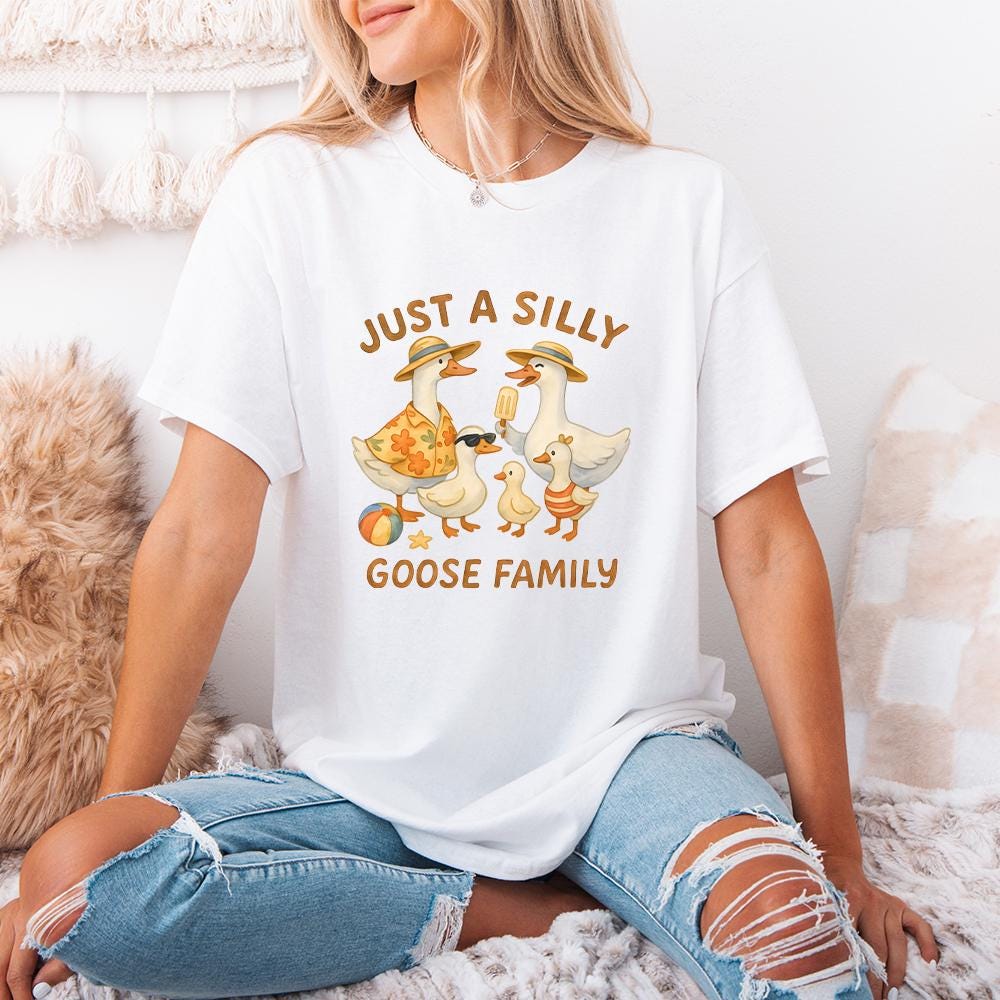 Just A Silly Goose Summer PNG, Trending Goose - 300 DPI Design for T-Shirt