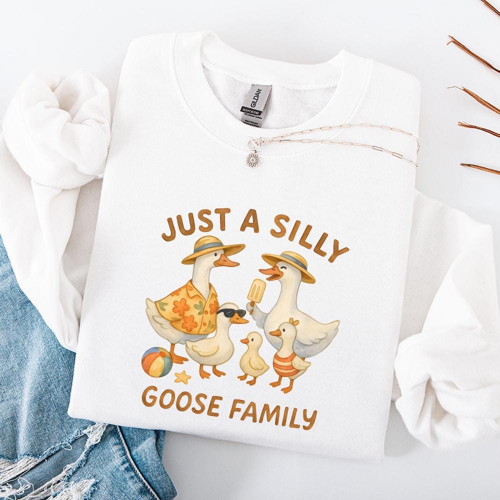 Just A Silly Goose Summer PNG, Trending Goose - 300 DPI Design for T-Shirt