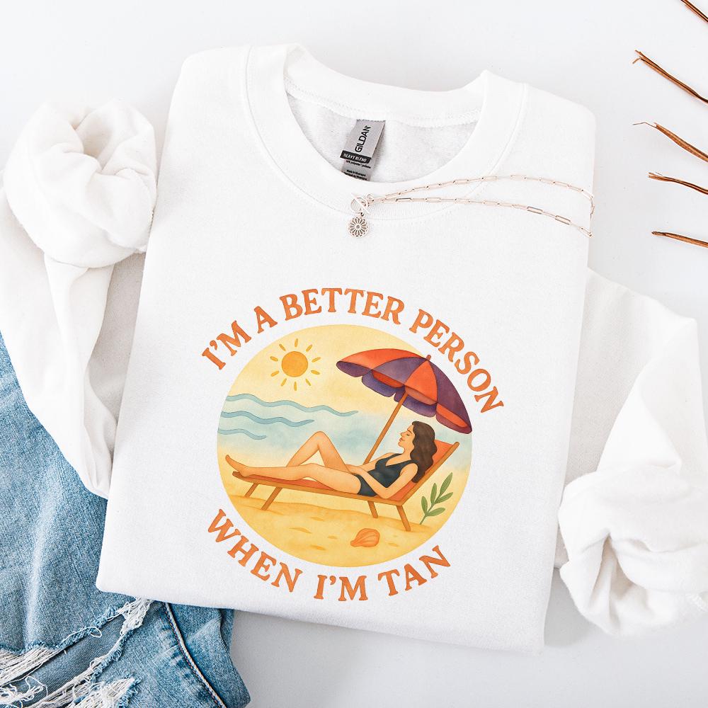I am better when I'm tan PNG, Retro Summer PNG - 300 DPI Design for T-Shirt
