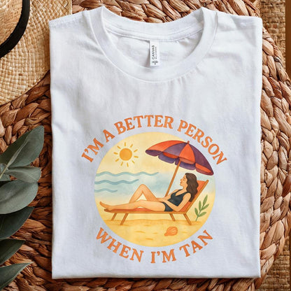 I am better when I'm tan PNG, Retro Summer PNG - 300 DPI Design for T-Shirt