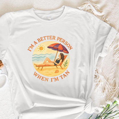 I am better when I'm tan PNG, Retro Summer PNG - 300 DPI Design for T-Shirt