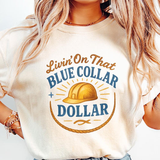 Blue Collar PNG, Country Western png Design - 300 DPI Design for T-Shirt