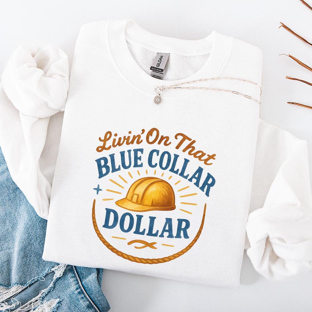 Blue Collar PNG, Country Western png Design - 300 DPI Design for T-Shirt