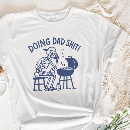 Doing Dad Shit PNG, Funny Skeleton Toilet Design - 300 DPI Design for