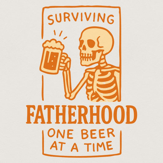 Surviving Fatherhood One Beer At A Time png, Father's Day png - 300 DPI