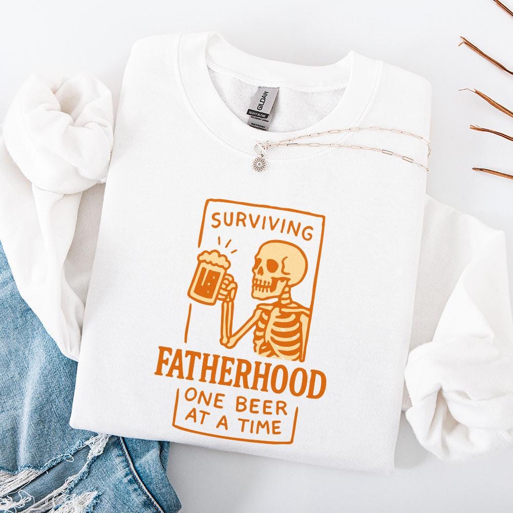 Surviving Fatherhood One Beer At A Time png, Father's Day png - 300 DPI