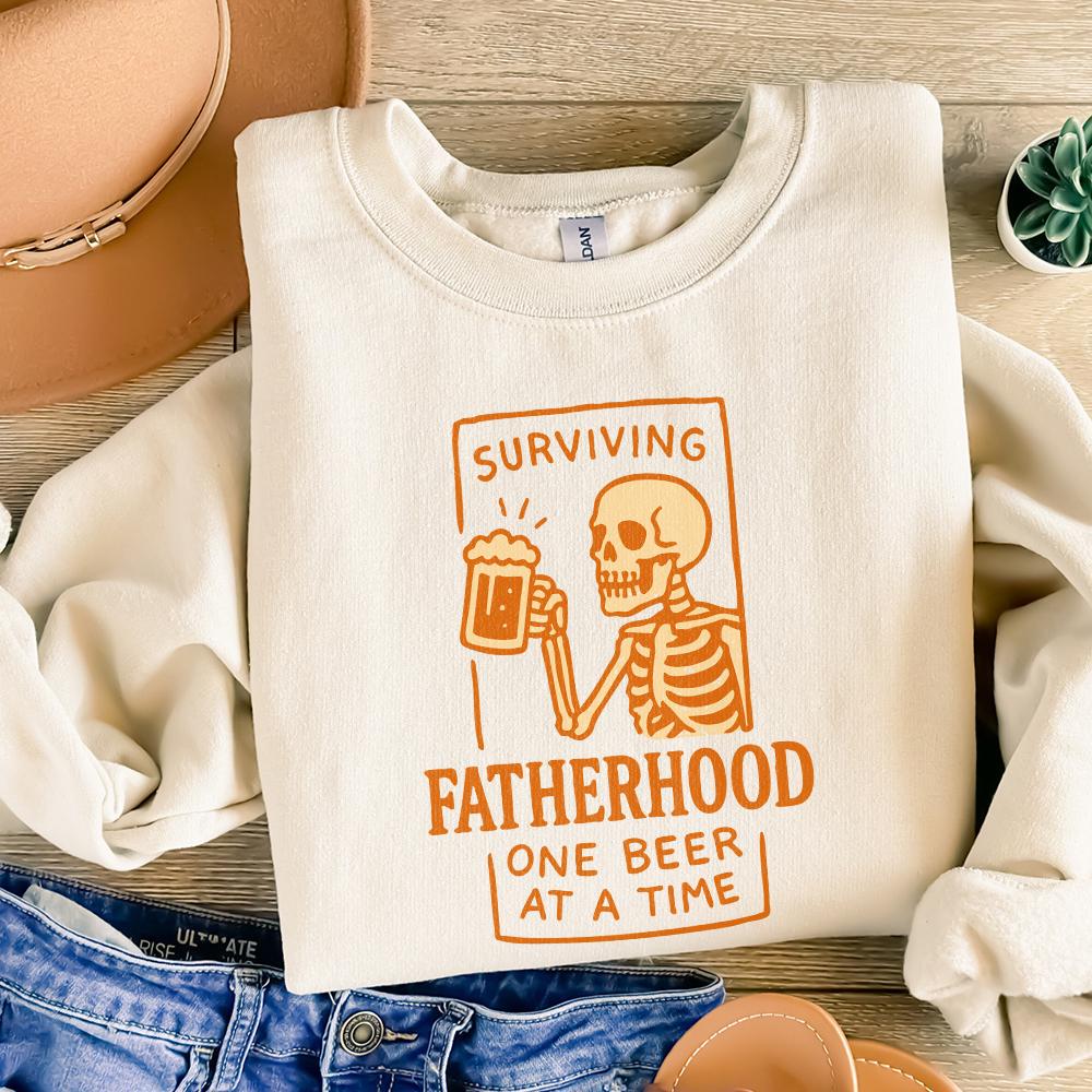 Surviving Fatherhood One Beer At A Time png, Father's Day png - 300 DPI