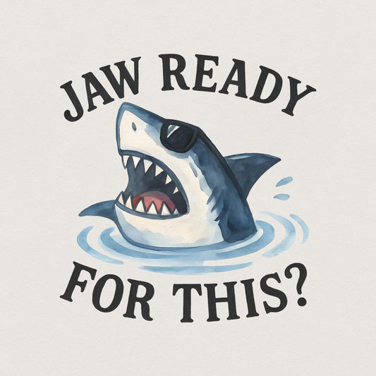 Funny Shark Art Print, Quirky Graphic Tee PNG - 300 DPI Design for T-Shirt