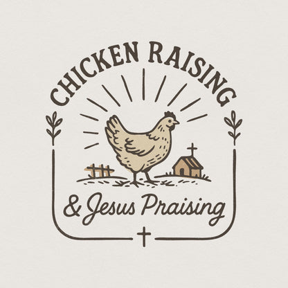 Chicken Raising PNG, Jesus Praising Instant Download - 300 DPI Design for