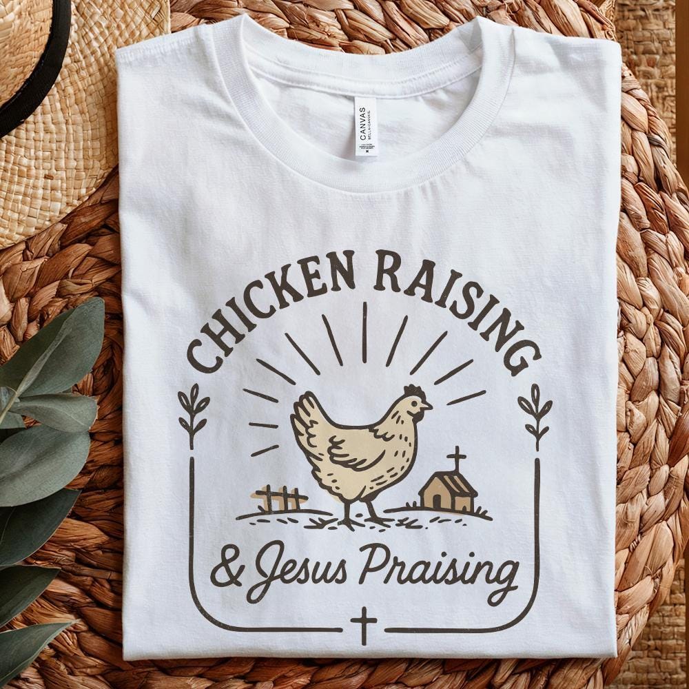 Chicken Raising PNG, Jesus Praising Instant Download - 300 DPI Design for