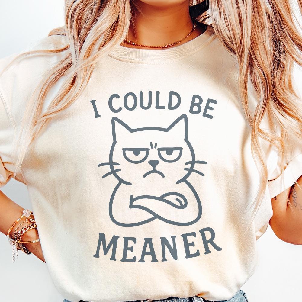 Meaner Tee PNG, Spicy Attitude Digital - 300 DPI Design for T-Shirt