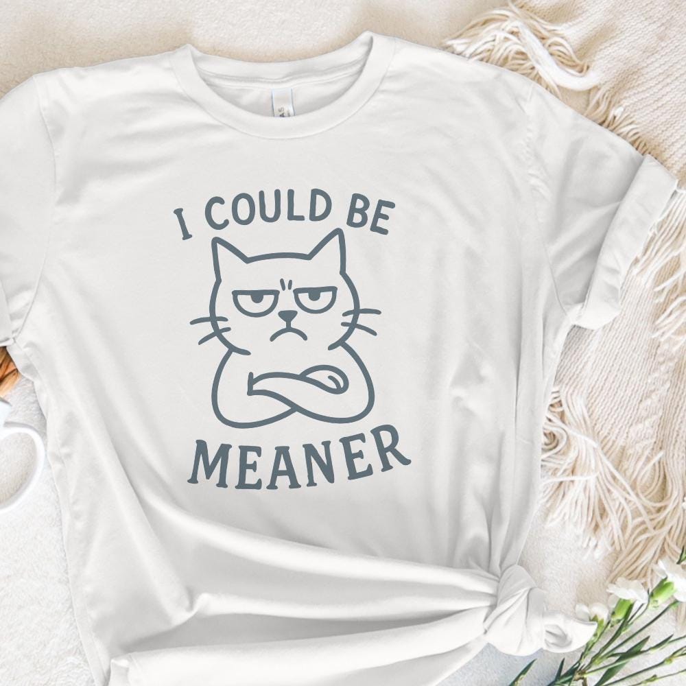 Meaner Tee PNG, Spicy Attitude Digital - 300 DPI Design for T-Shirt