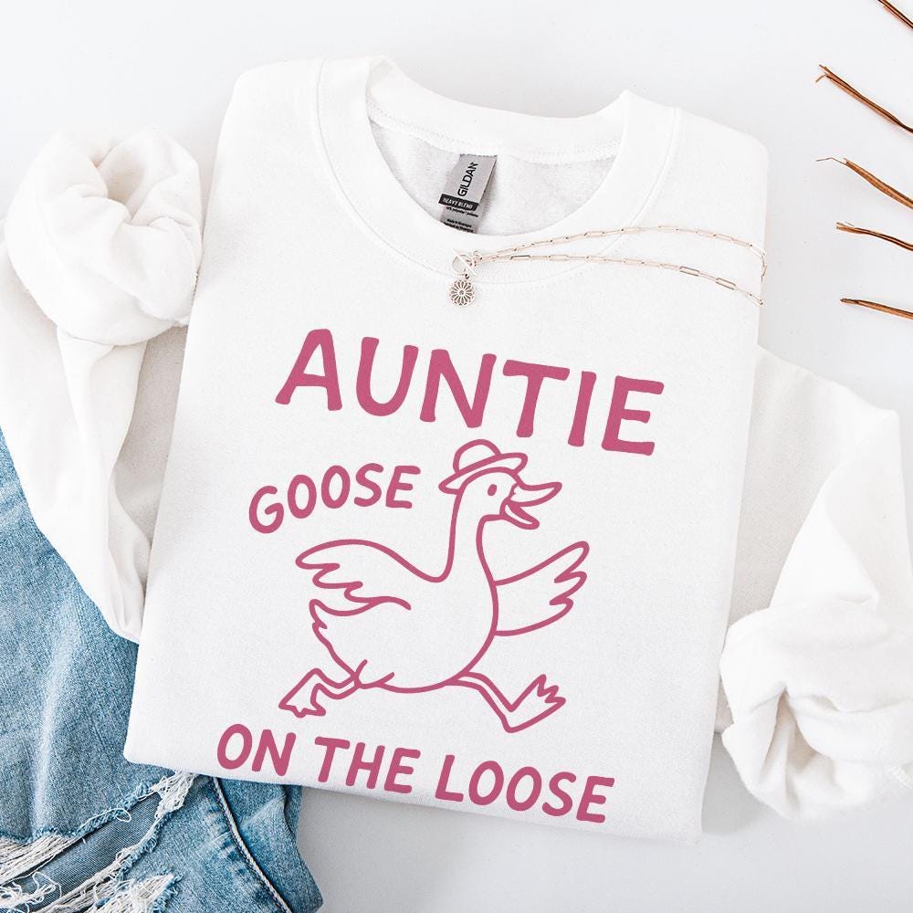 Silly Goose Shirt PNG, Auntie Aunt Tia Art - 300 DPI Design for T-Shirt