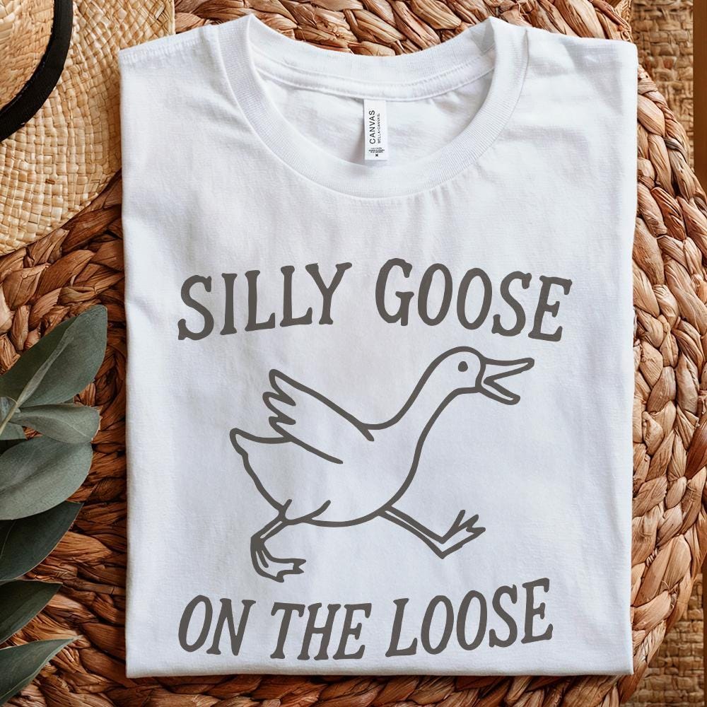 Silly Goose Club png, Goose on the Loose - 300 DPI Design for T-Shirt