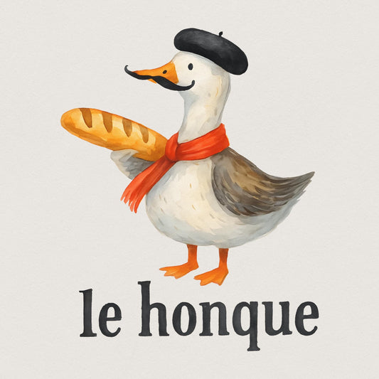 Le Honque French Goose Png, Funny Goose Png - 300 DPI Design for T-Shirt