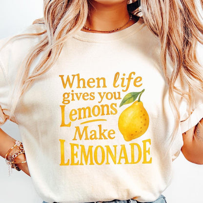 Coquette Lemon Design PNG, Funny Make Lemonade T-shirt Art - 300 DPI