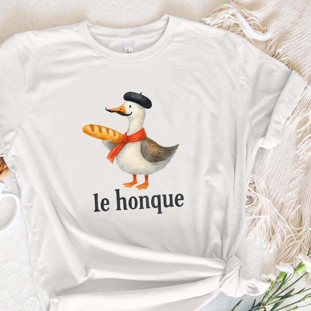 Le Honque French Goose Png, Funny Goose Png - 300 DPI Design for T-Shirt