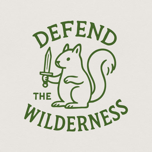 Funny Knife Nature Lover, Wilderness Vinyl Sticker - 300 DPI Design for