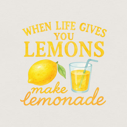 Coquette Lemon Design PNG, When Life Gives You Lemons - 300 DPI Design