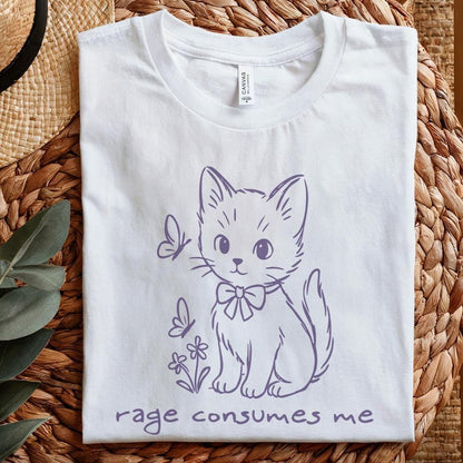 Rage Consumes Me, Funny Cat Art - 300 DPI Design for T-Shirt