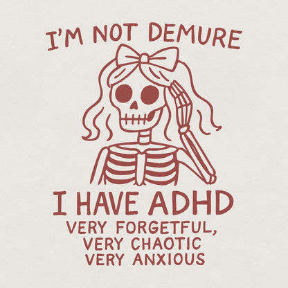 ADHD Humor PNG, Funny Skeleton Digital Download - 300 DPI Design for