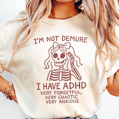 ADHD Humor PNG, Funny Skeleton Digital Download - 300 DPI Design for