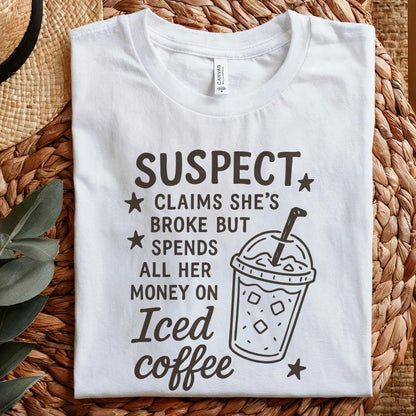 Suspect Iced Coffee PNG, Trending PNG - 300 DPI Design for T-Shirt