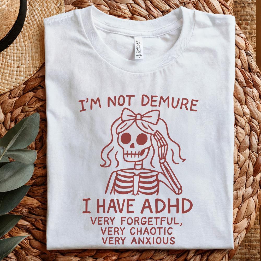ADHD Humor PNG, Funny Skeleton Digital Download - 300 DPI Design for